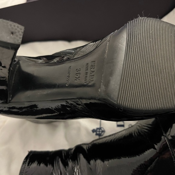 Prada booties new with slipper bag and box, never worn outside but small tear. - Picture 6 of 6